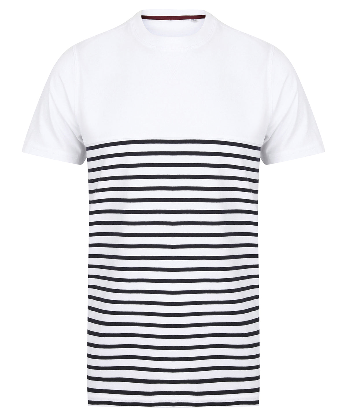 Short-sleeved Breton T | white/navy