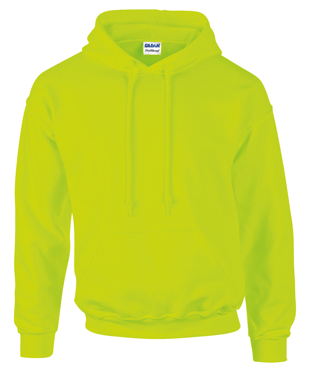 DryBlend® adult hooded sweatshirt | Safety Green