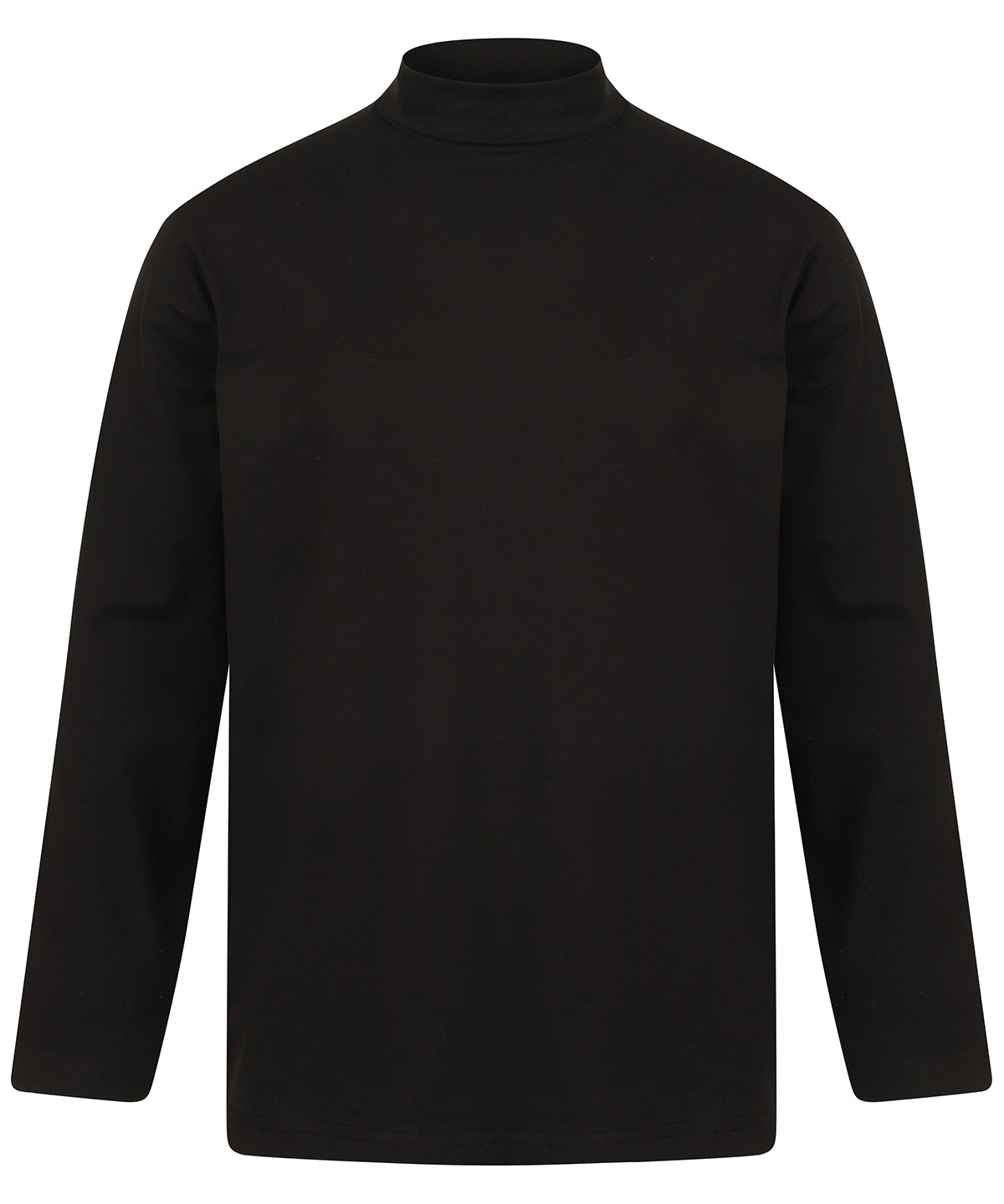 Long sleeve roll neck top | Black