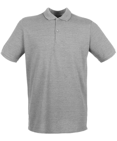 Micro-fine piqu polo shirt | heather grey