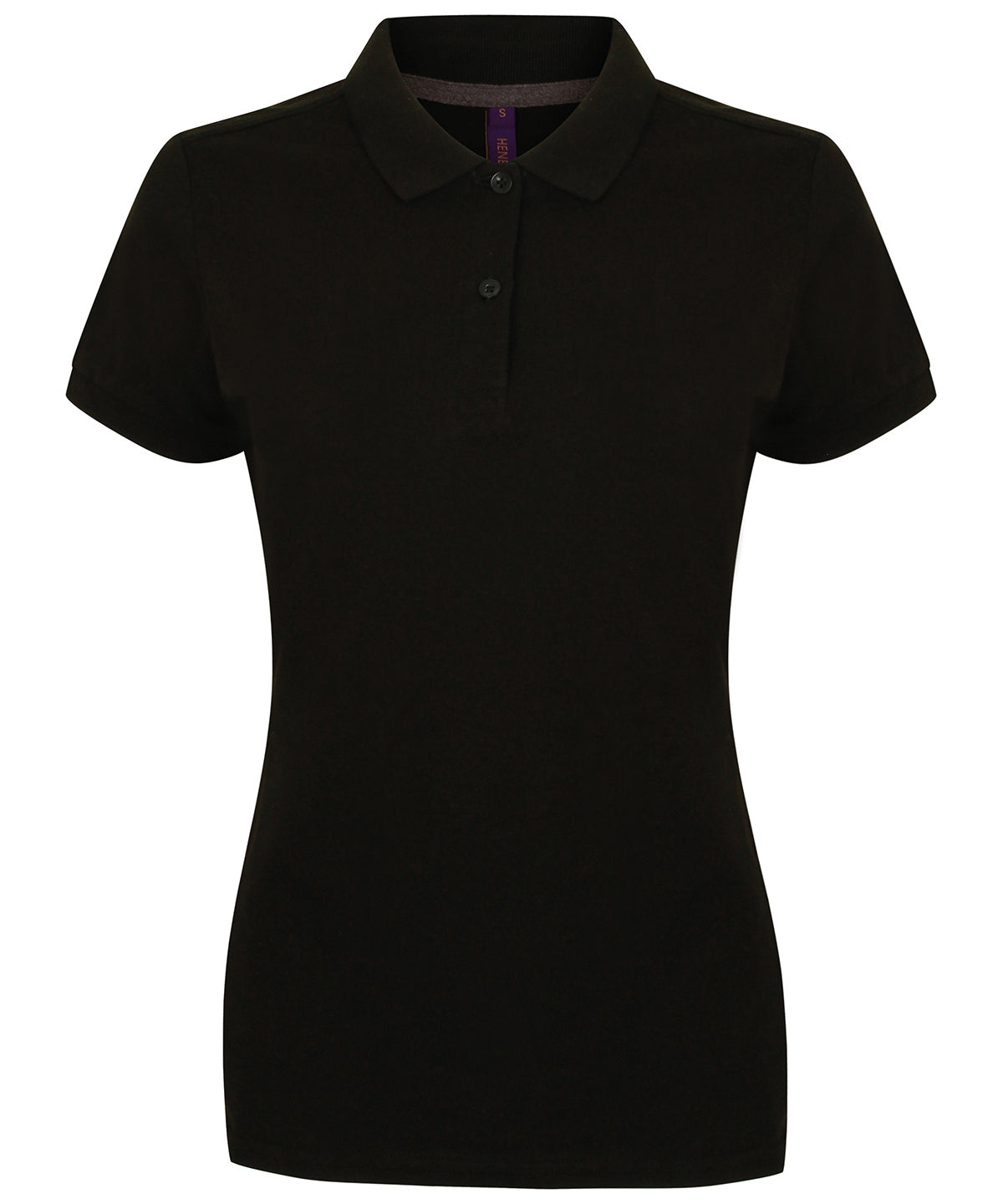 Womens micro-fine piqu polo shirt | Black