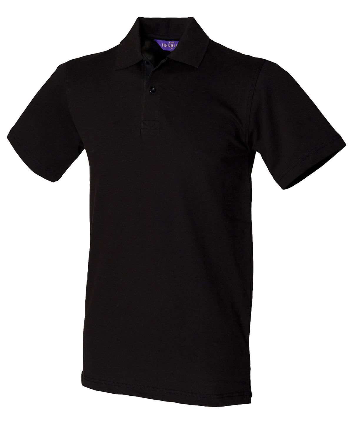 Stretch piqu polo shirt | black