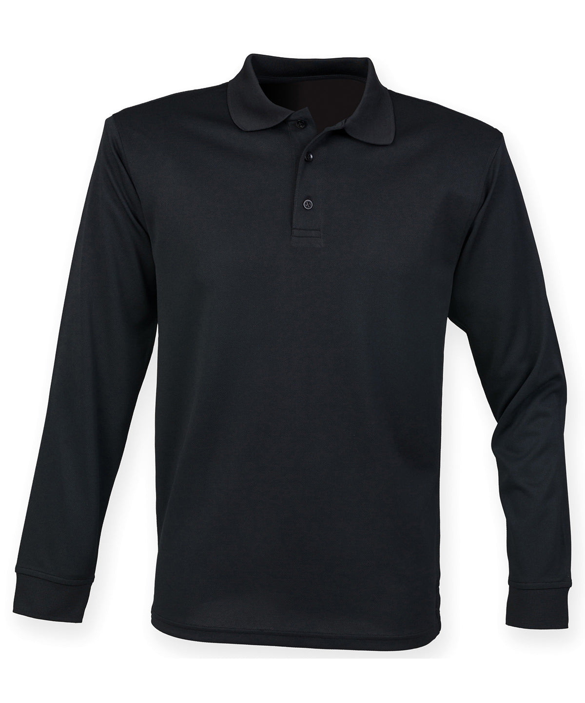 Long sleeve Coolplus® polo shirt | Black