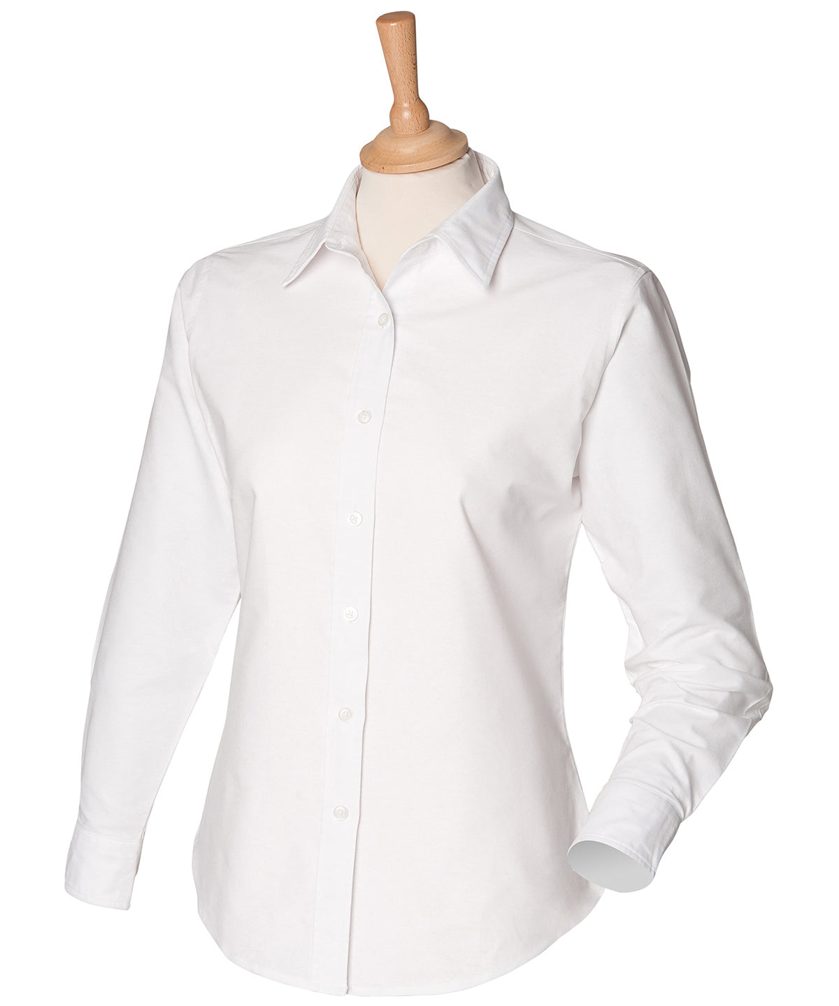 Womens classic long sleeve Oxford shirt | White