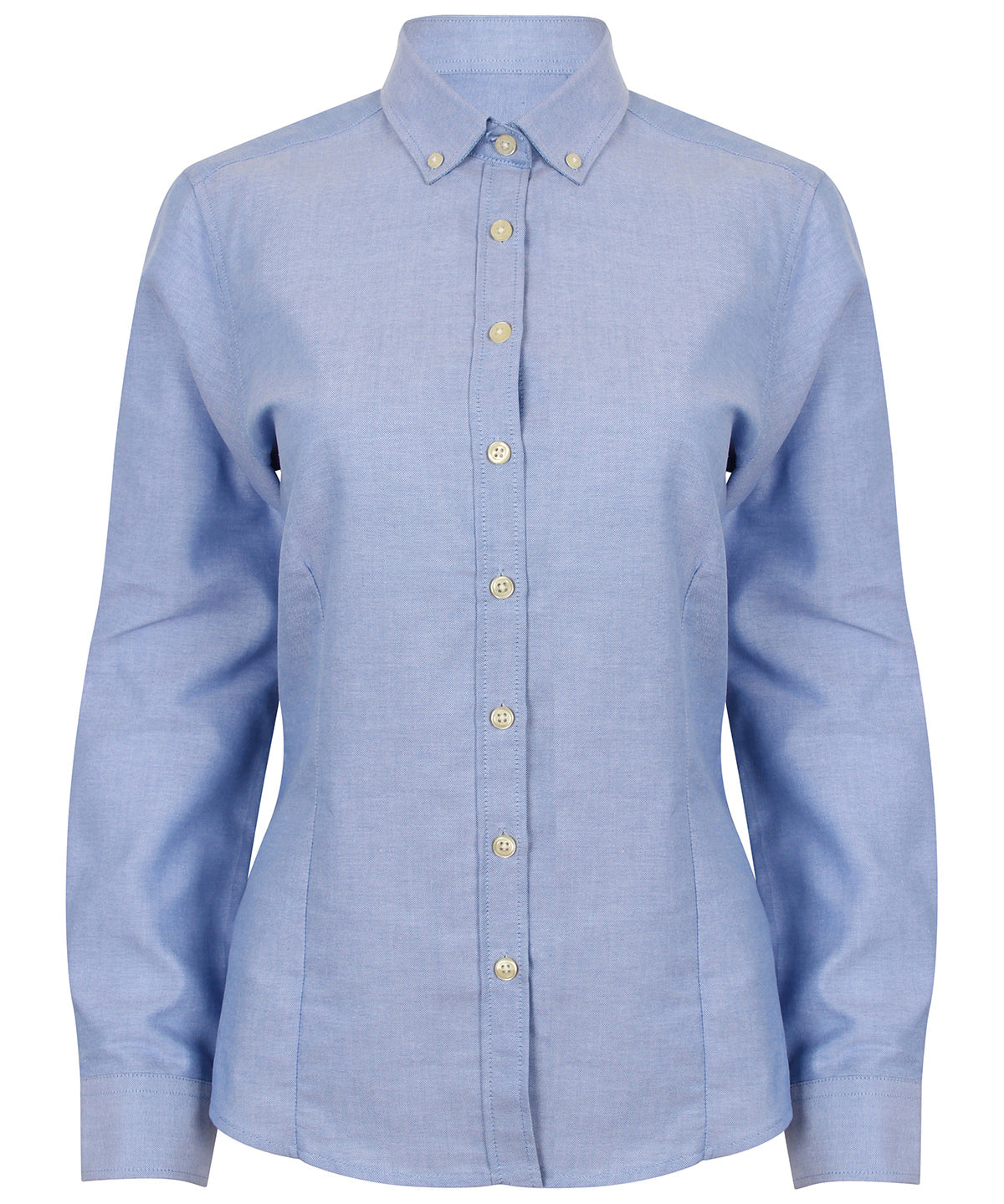 Womens modern long sleeve Oxford shirt | blue