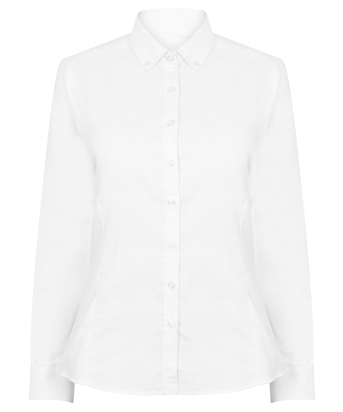 Womens modern long sleeve Oxford shirt | white