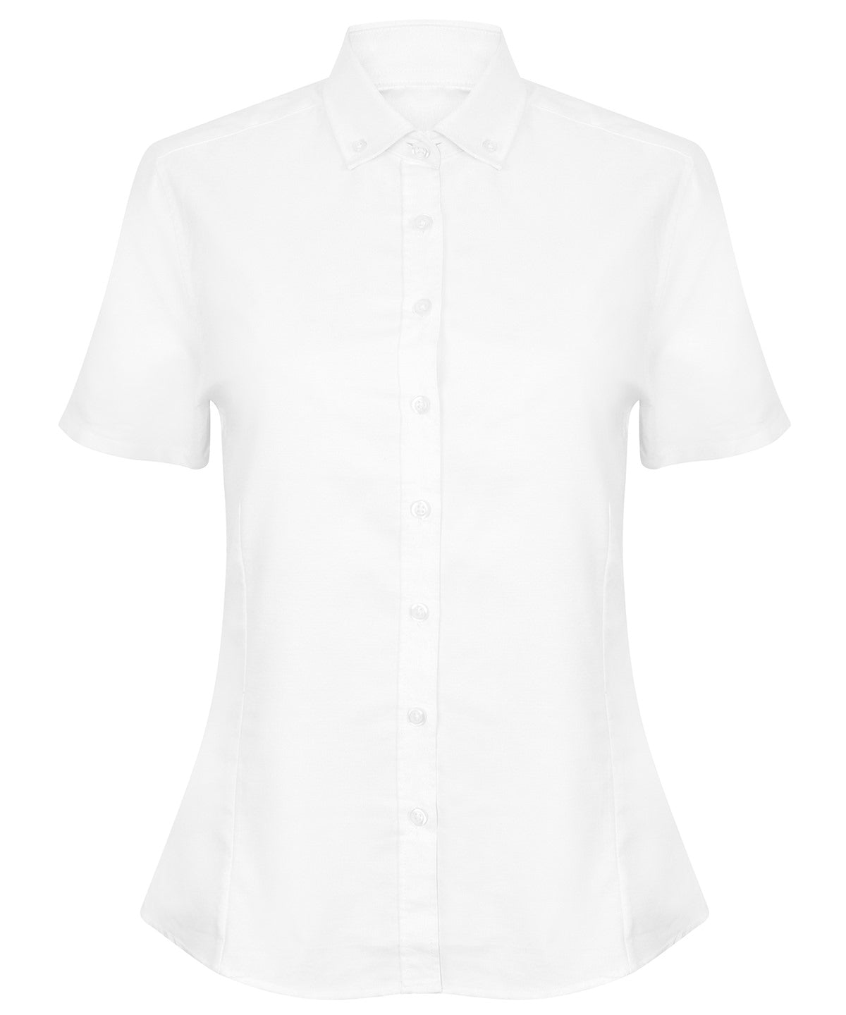 Womens modern short sleeve Oxford shirt | white