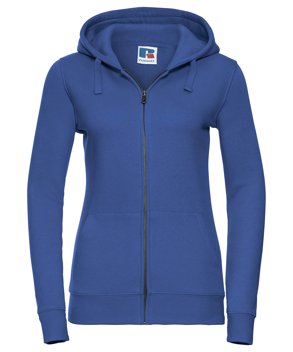 Womens authentic zipped hooded sweatshirt | Bright Royal