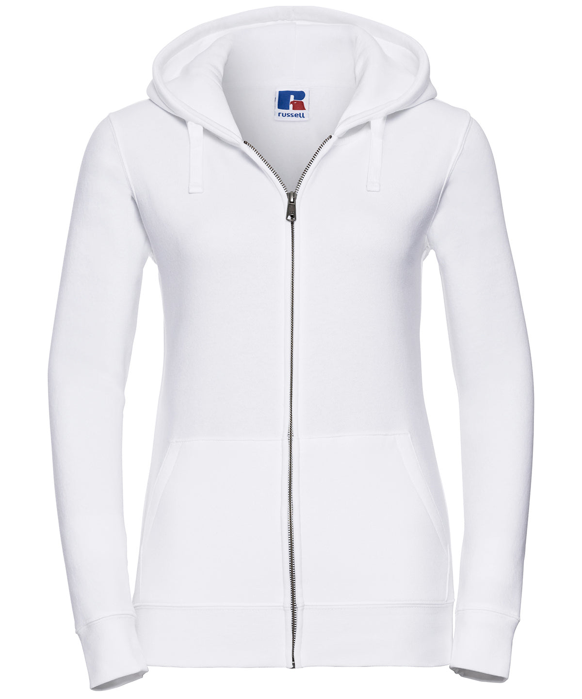 Womens authentic zipped hooded sweatshirt | White