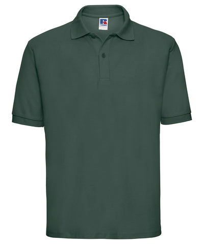 Classic polycotton polo | bottle green