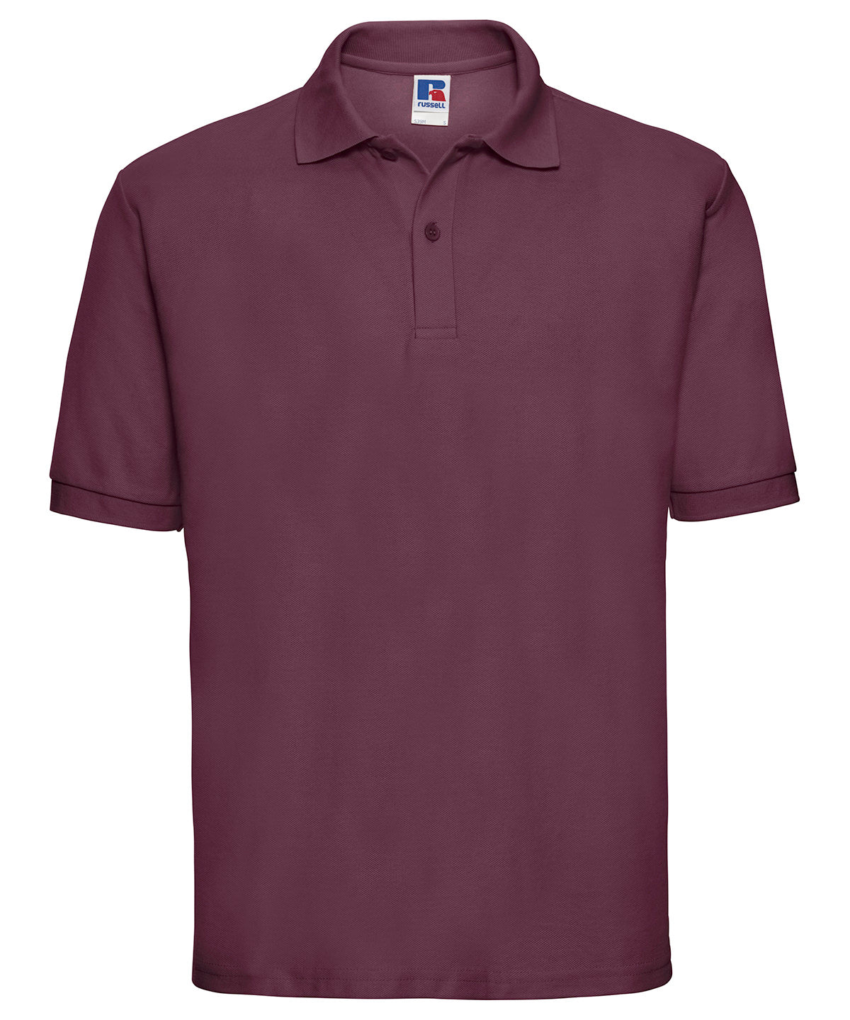 Classic polycotton polo | Burgundy