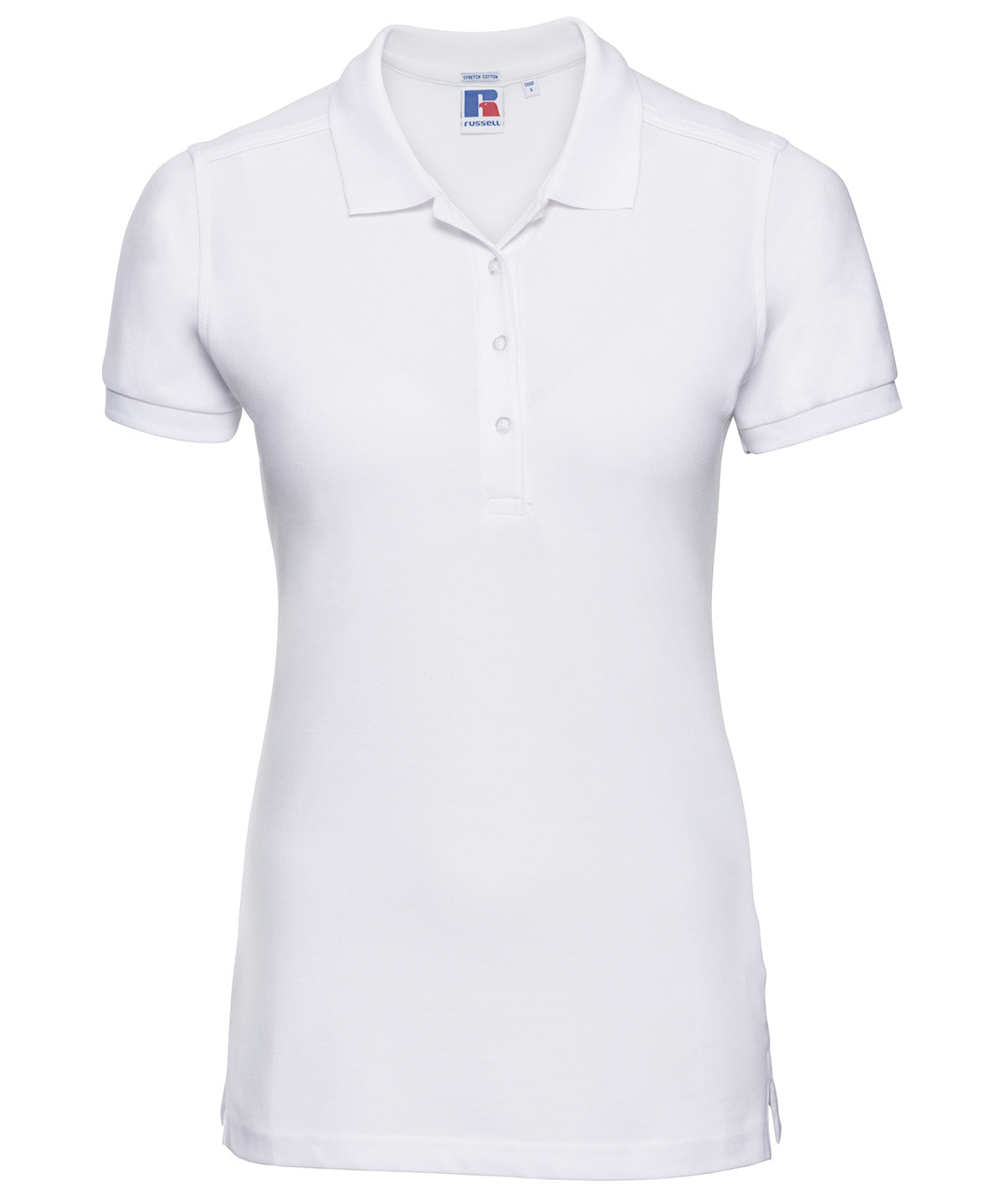 Womens stretch polo | white