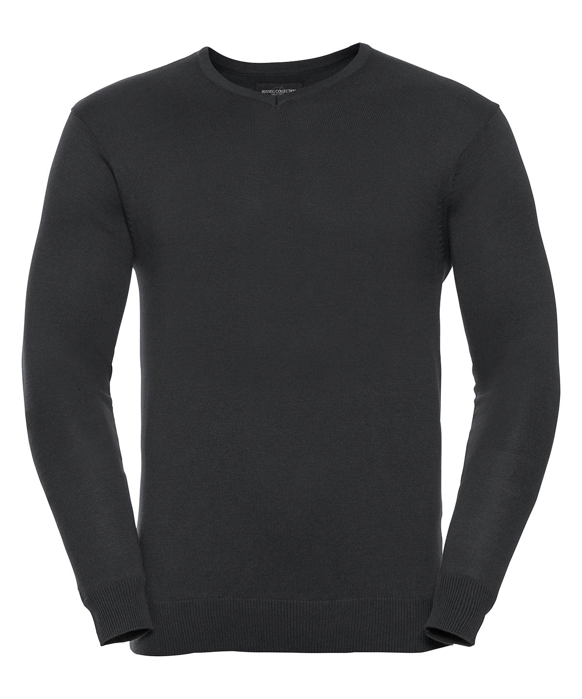 V-neck knitted sweater | black