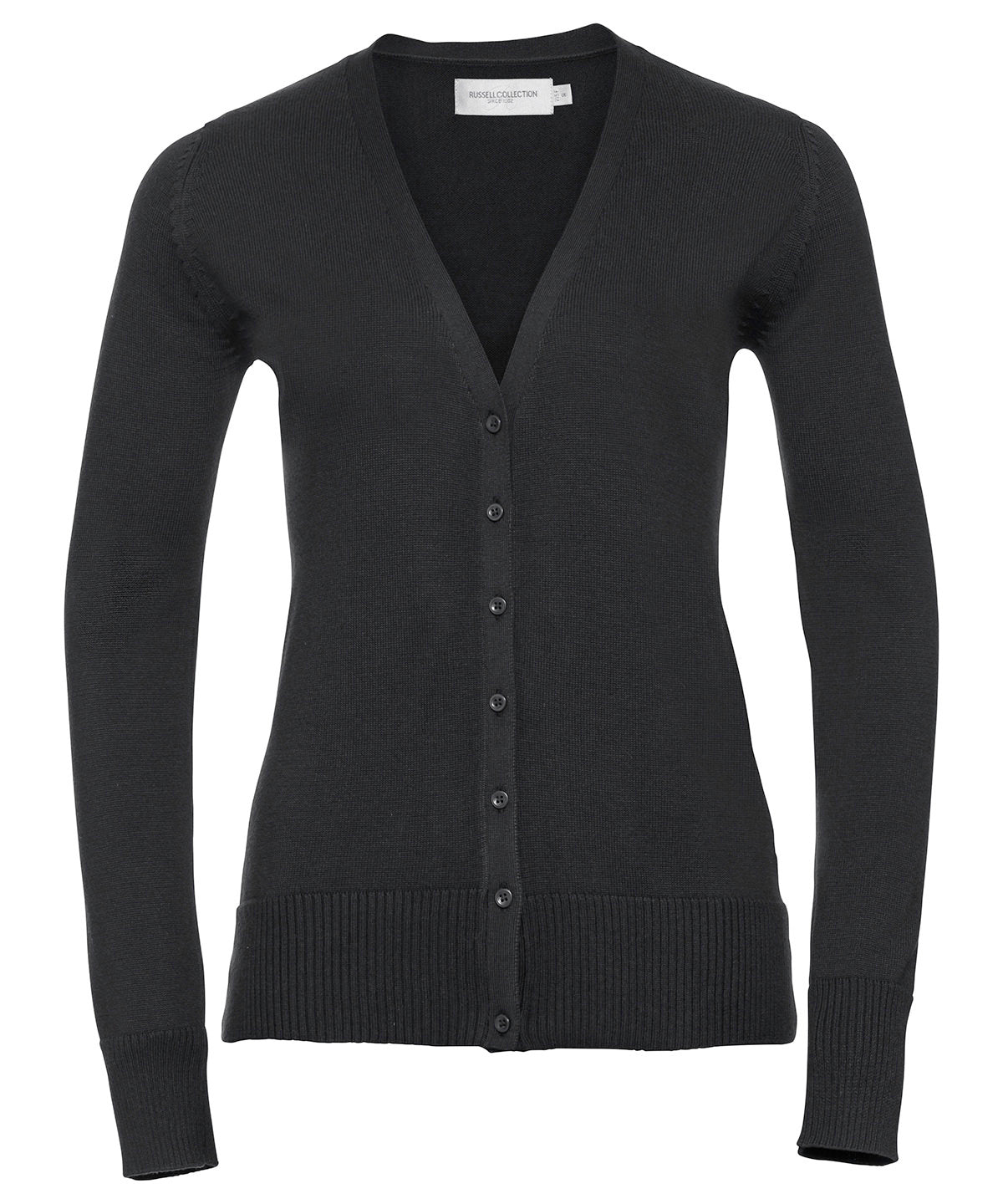 Womens v-neck knitted cardigan | black