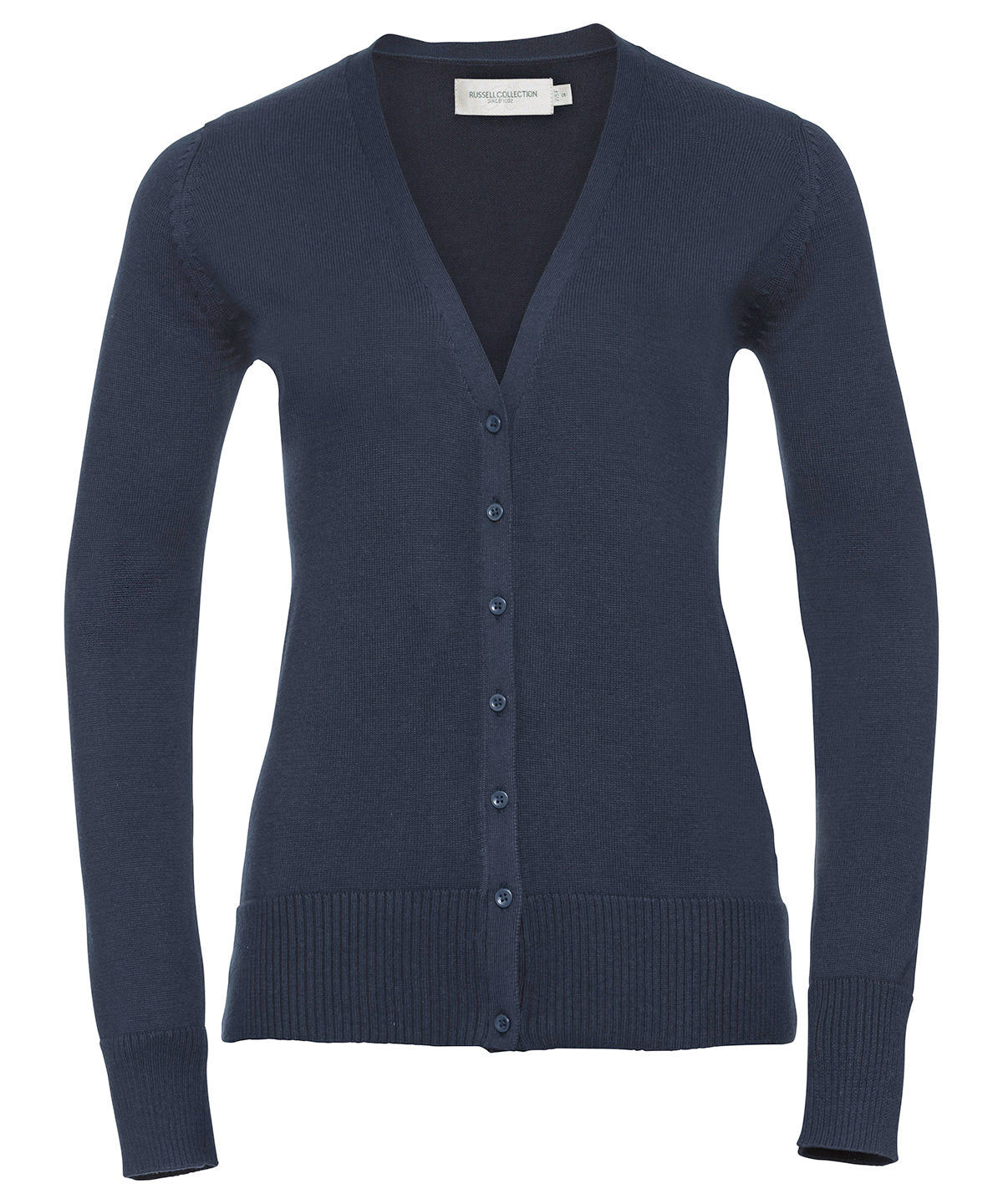 Womens v-neck knitted cardigan | french navy