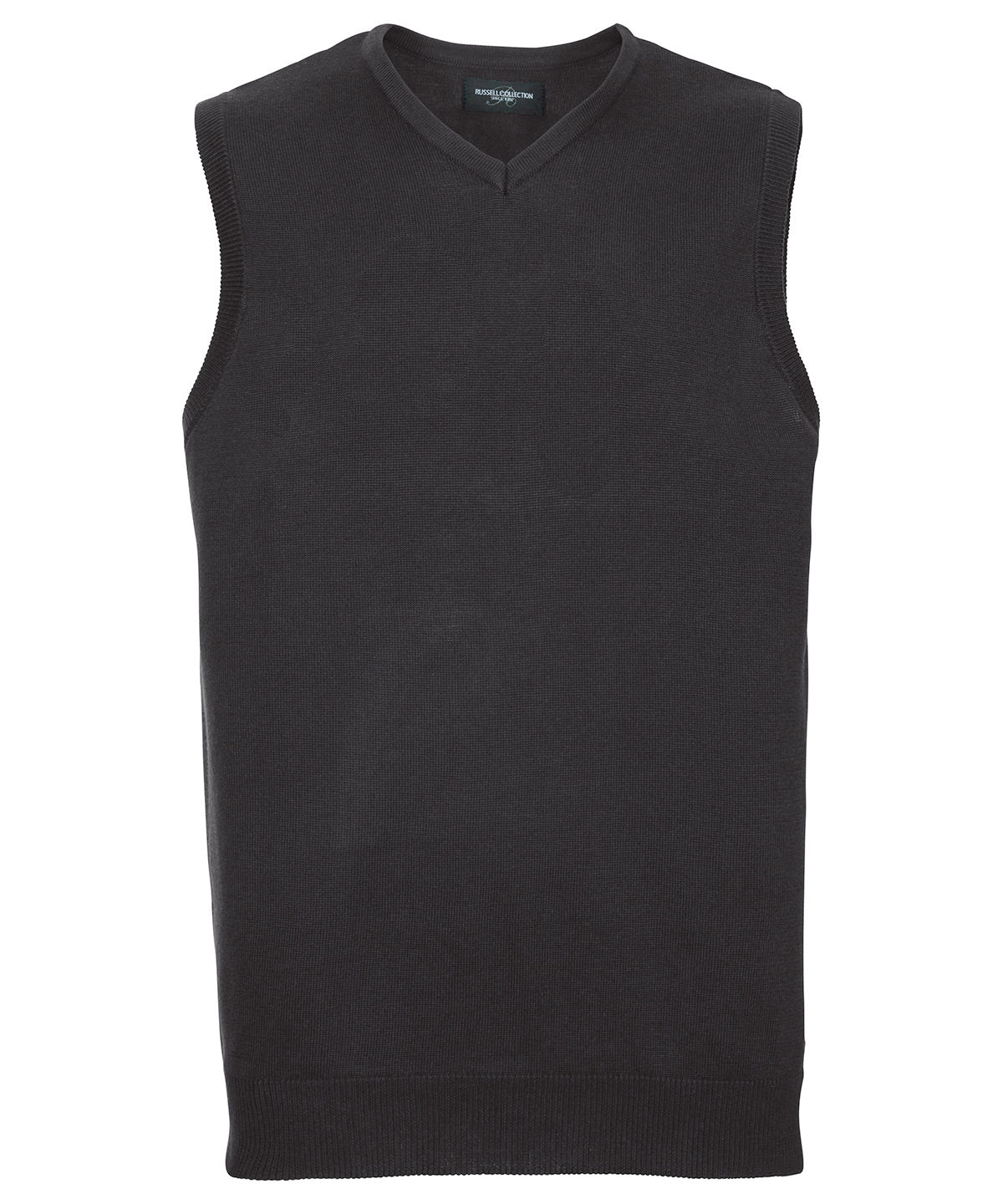 V-neck sleeveless knitted sweater | black