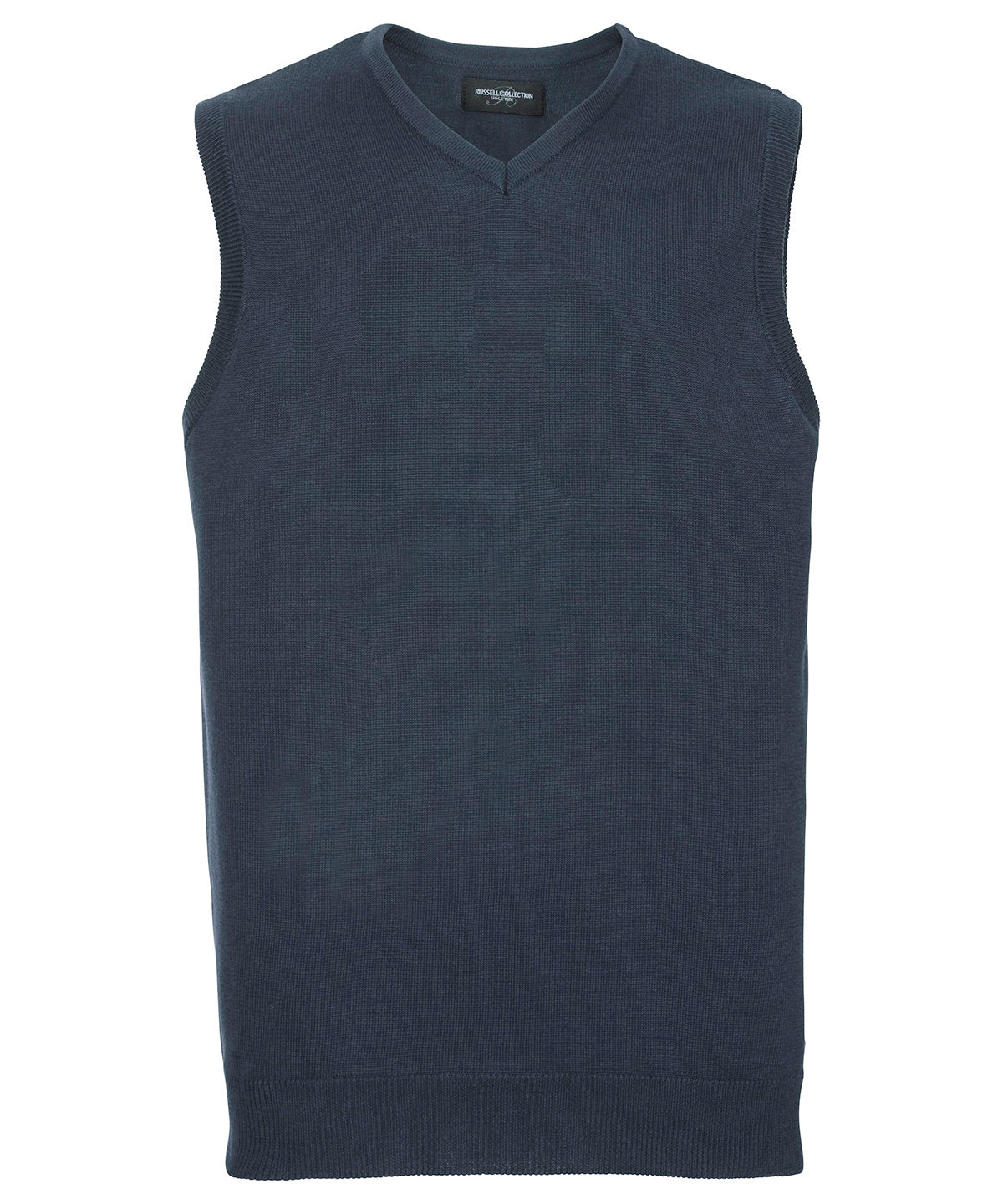 V-neck sleeveless knitted sweater | french navy