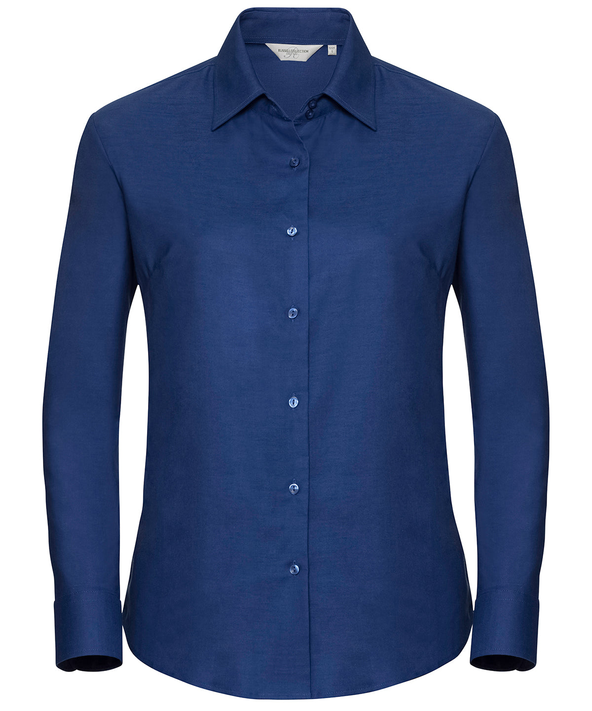 Womens long sleeve easycare Oxford shirt | bright royal