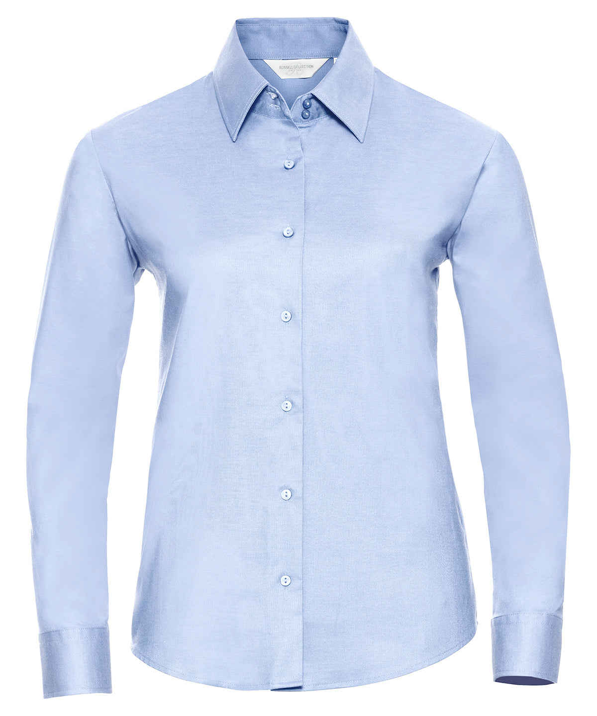 Womens long sleeve easycare Oxford shirt | oxford blue
