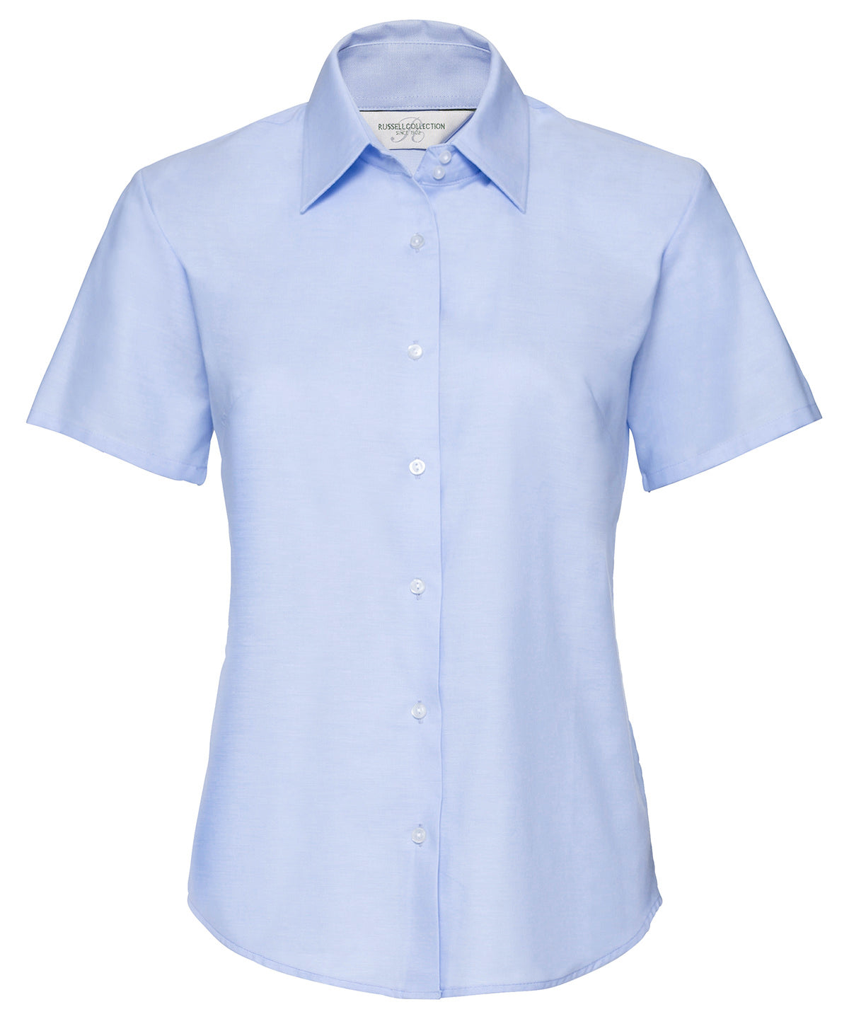 Womens short sleeve Oxford shirt | oxford blue