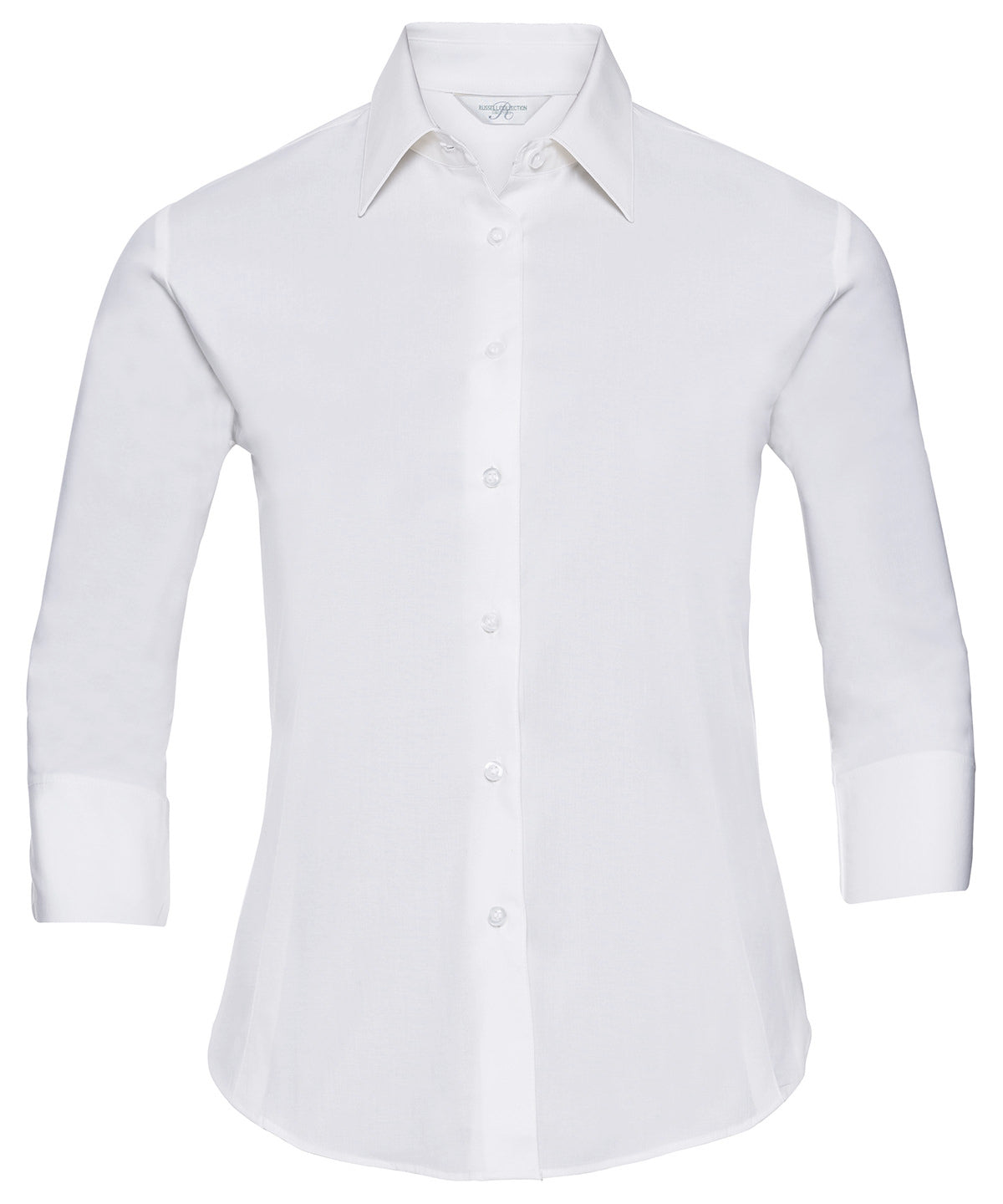 Womens  sleeve easycare fitted shirt | white
