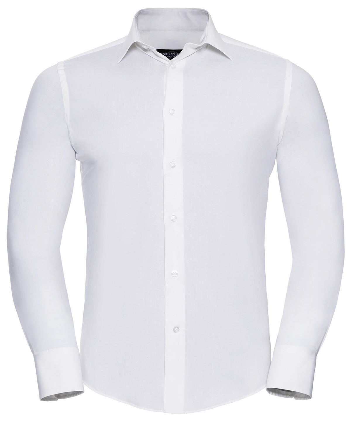Long sleeve easycare fitted shirt | white