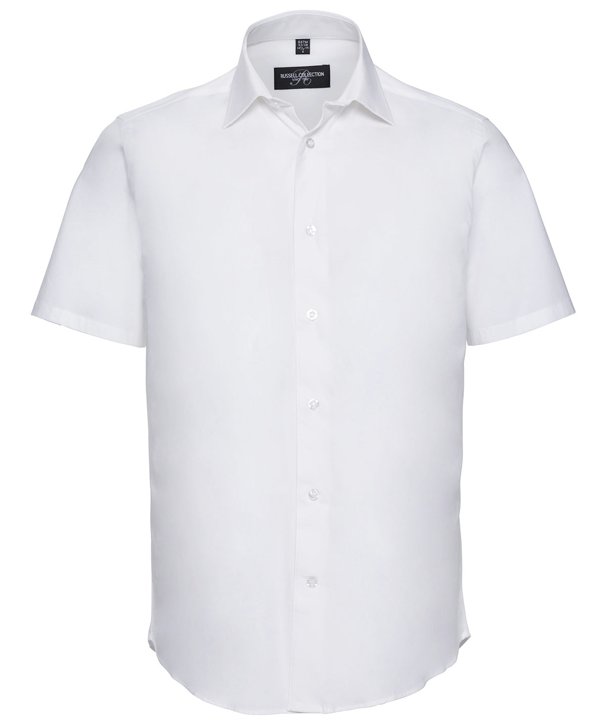 Short sleeve easycare fitted shirt | white
