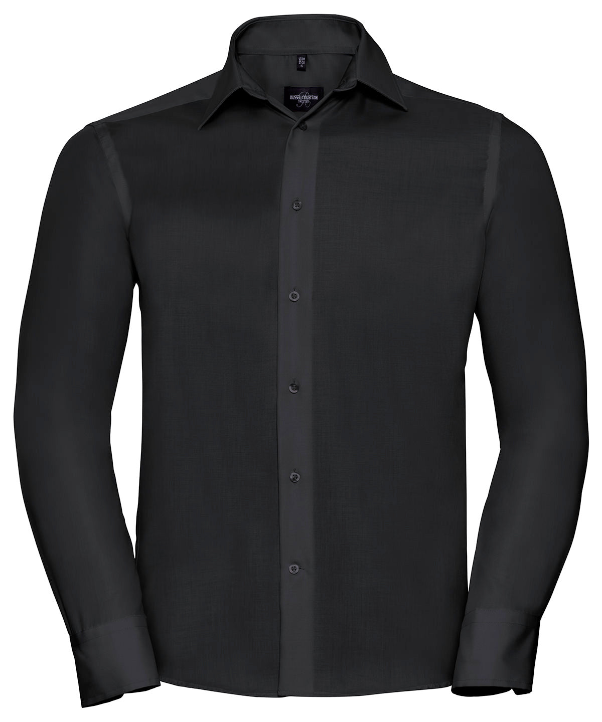 Long sleeve tailored ultimate non-iron shirt | Black