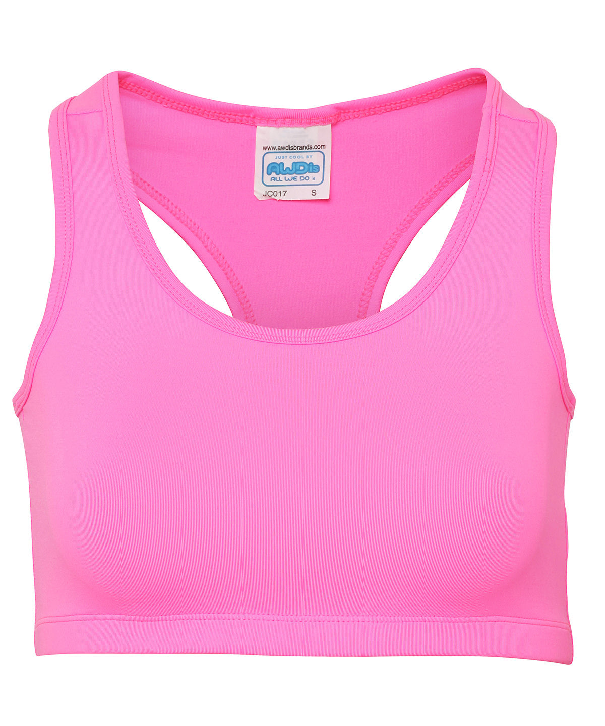 Womens cool sports crop top | electric pink