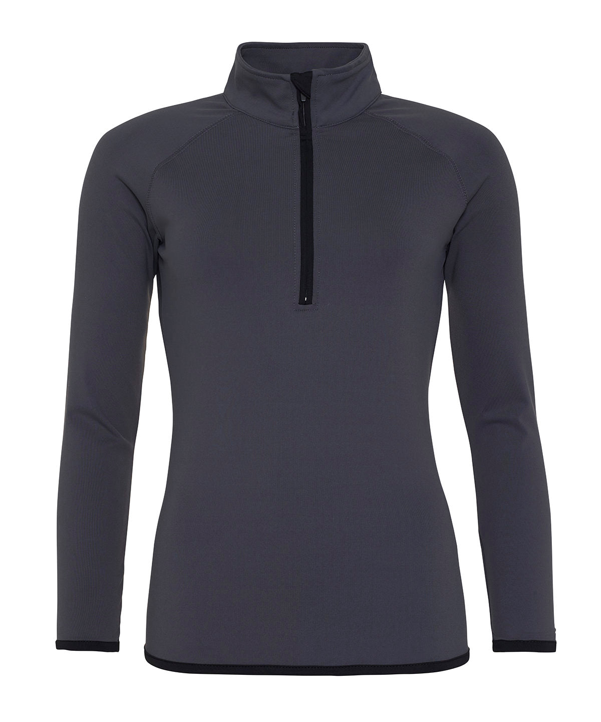 Womens cool  zip sweatshirt | charcoal/jet black