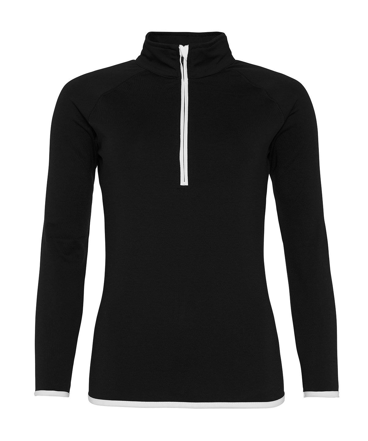 Womens cool  zip sweatshirt | jet black/arctic white