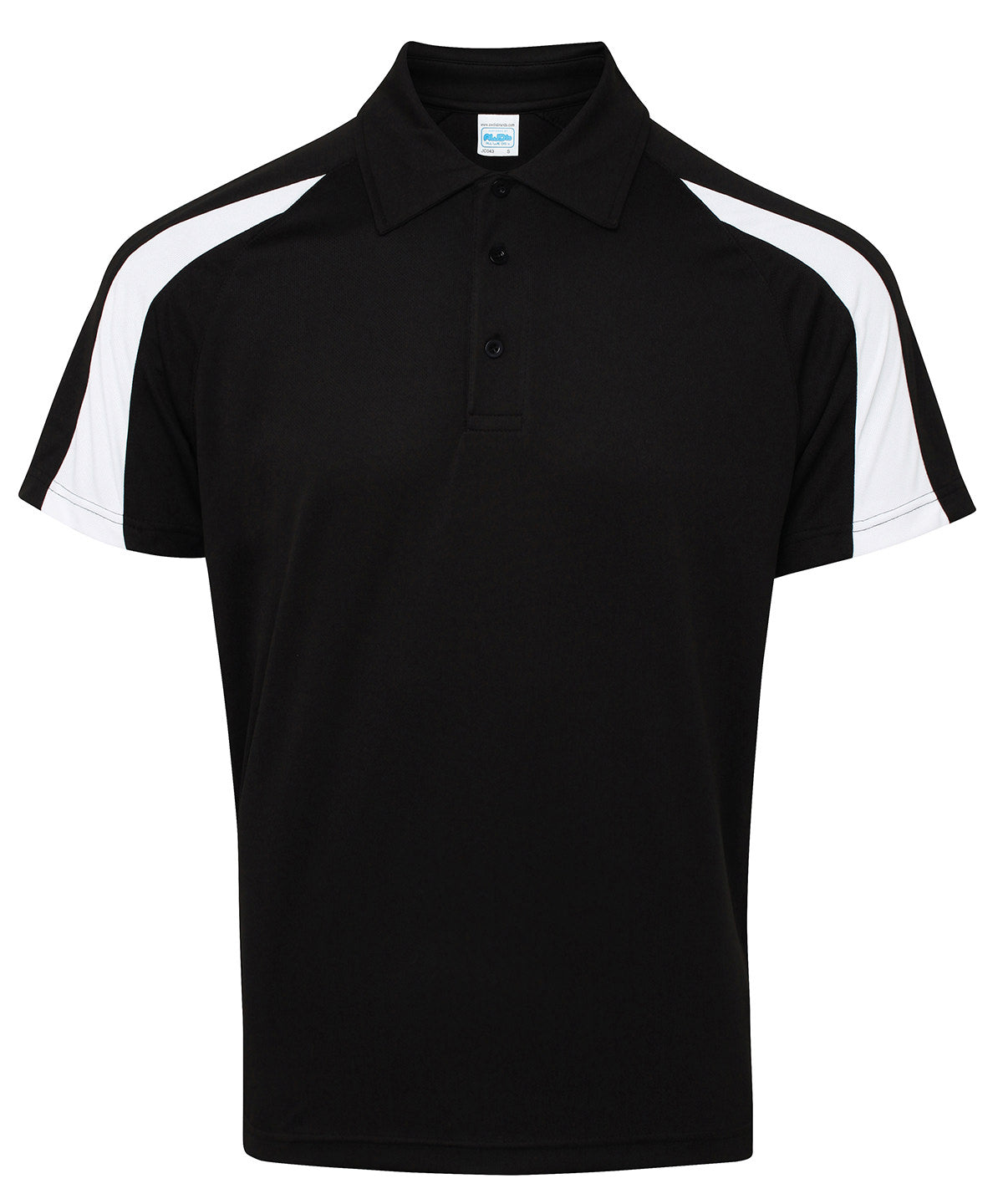 Contrast cool polo | Jet Black/Arctic White