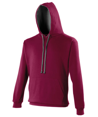 Varsity hoodie | burgundy/charcoal