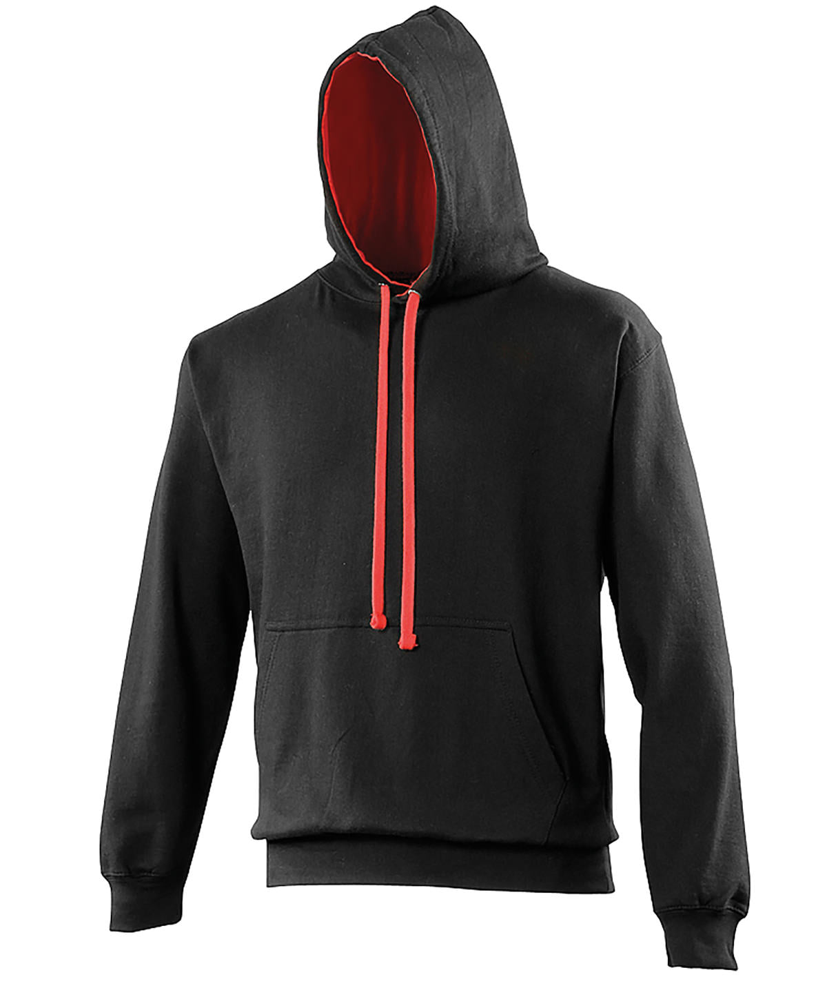 Varsity hoodie | Jet Black/Fire Red