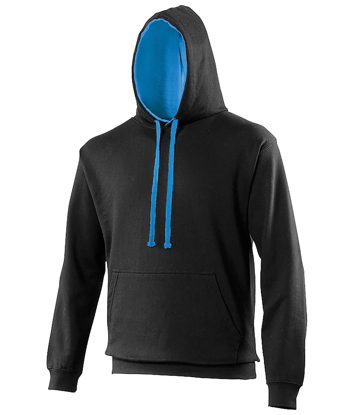 Varsity hoodie | Jet Black/Sapphire Blue