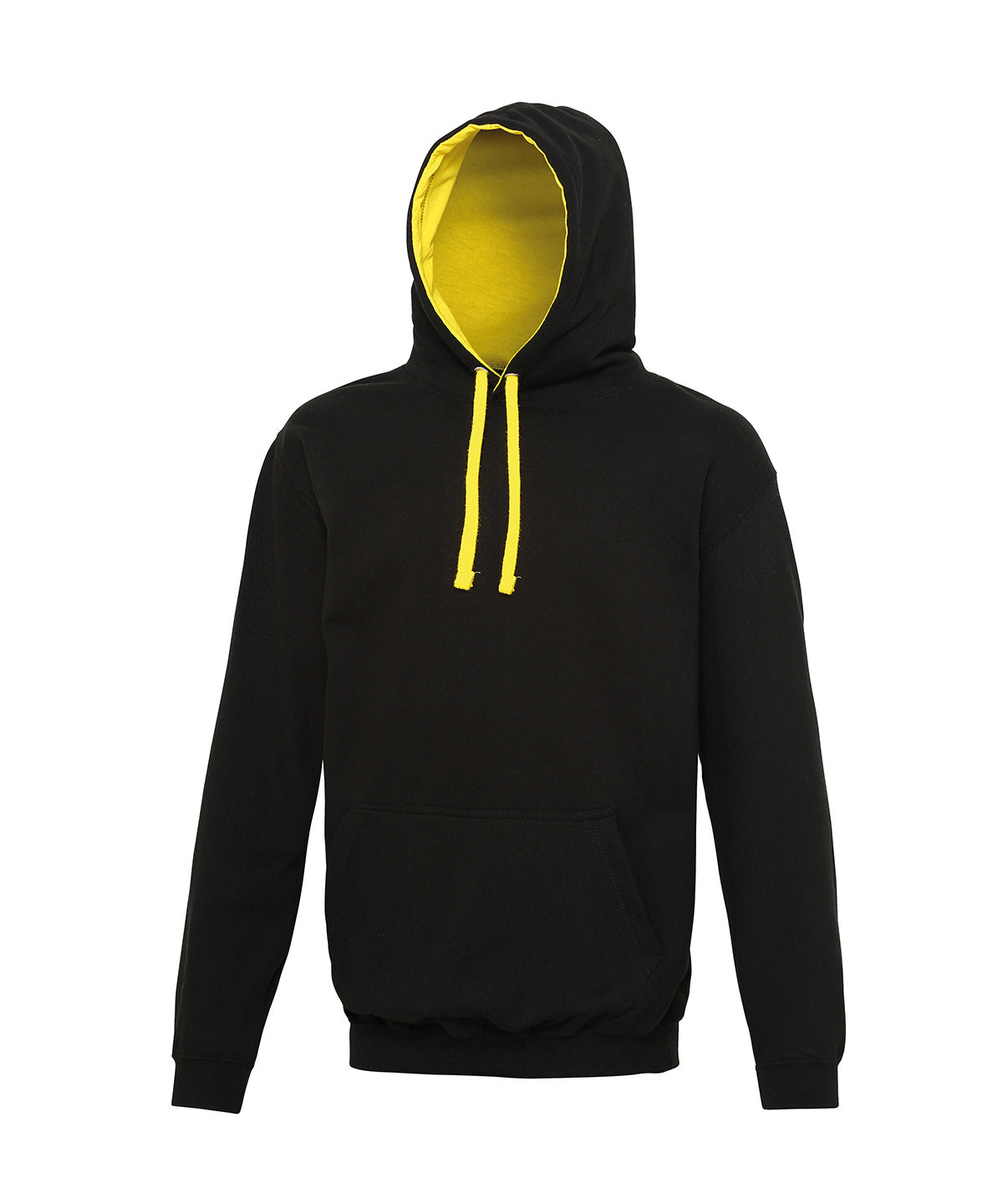 Varsity hoodie | Jet Black/Sun Yellow