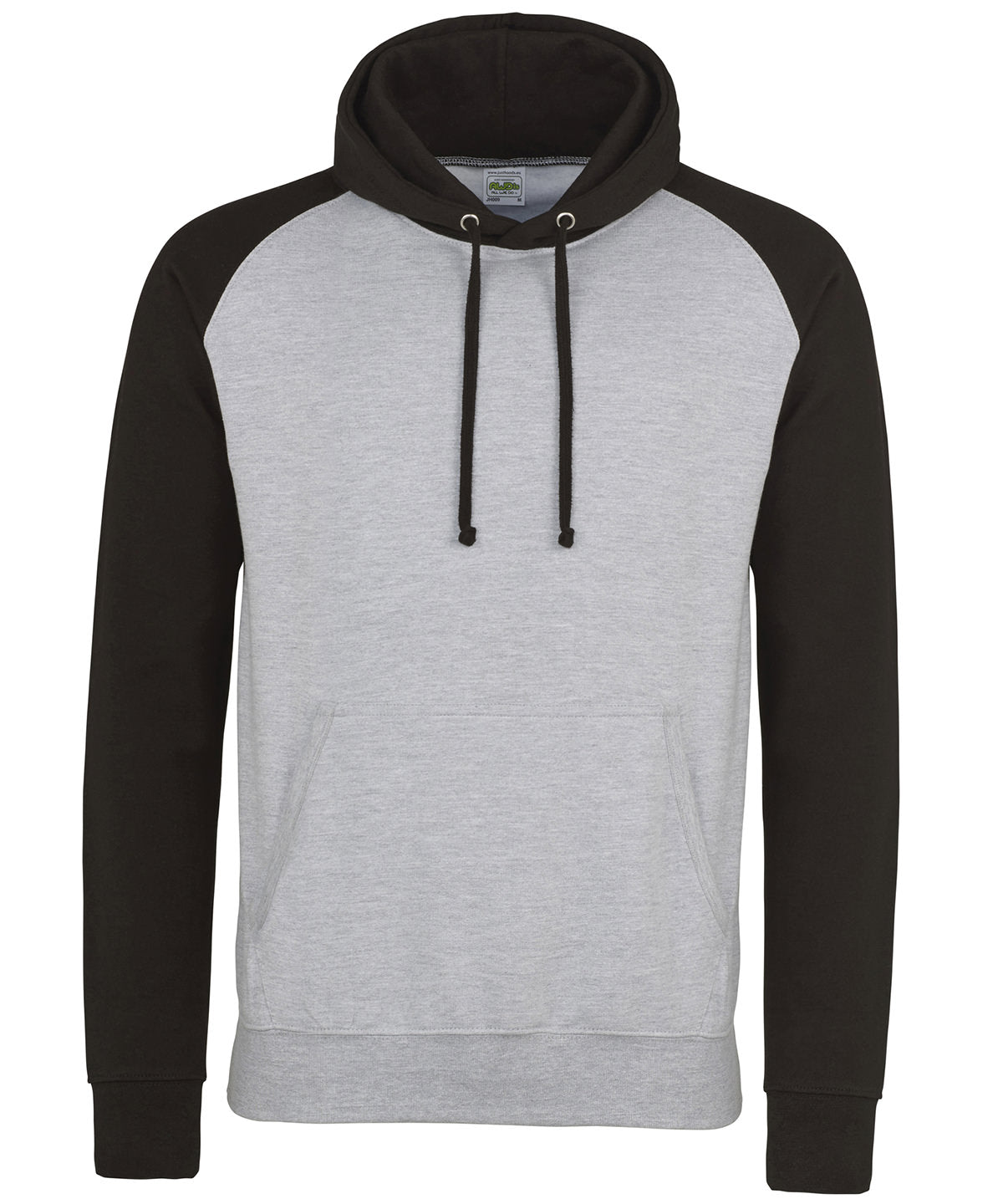 Baseball hoodie | heather grey/jet black