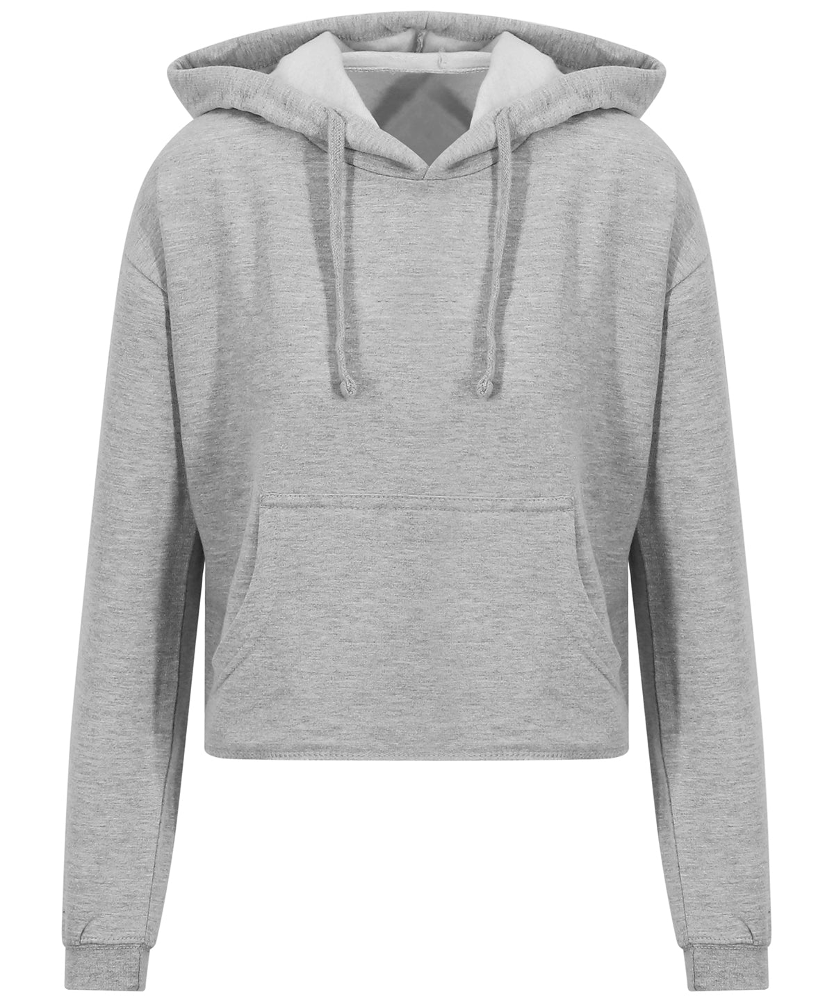 Womens cropped hoodie | heather grey