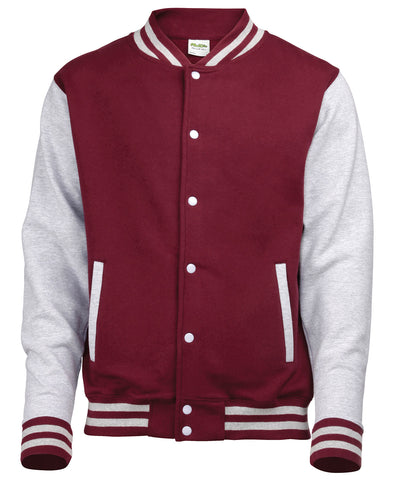 Varsity jacket | burgundy/heather grey