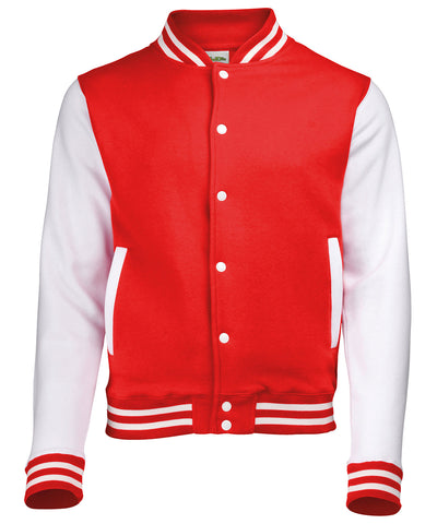 Varsity jacket | fire red/white