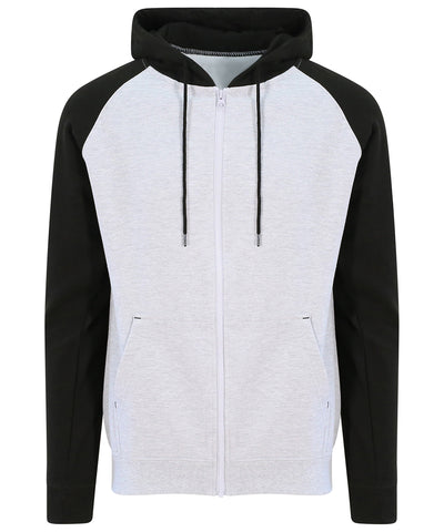 Baseball zoodie | heather grey/jet black