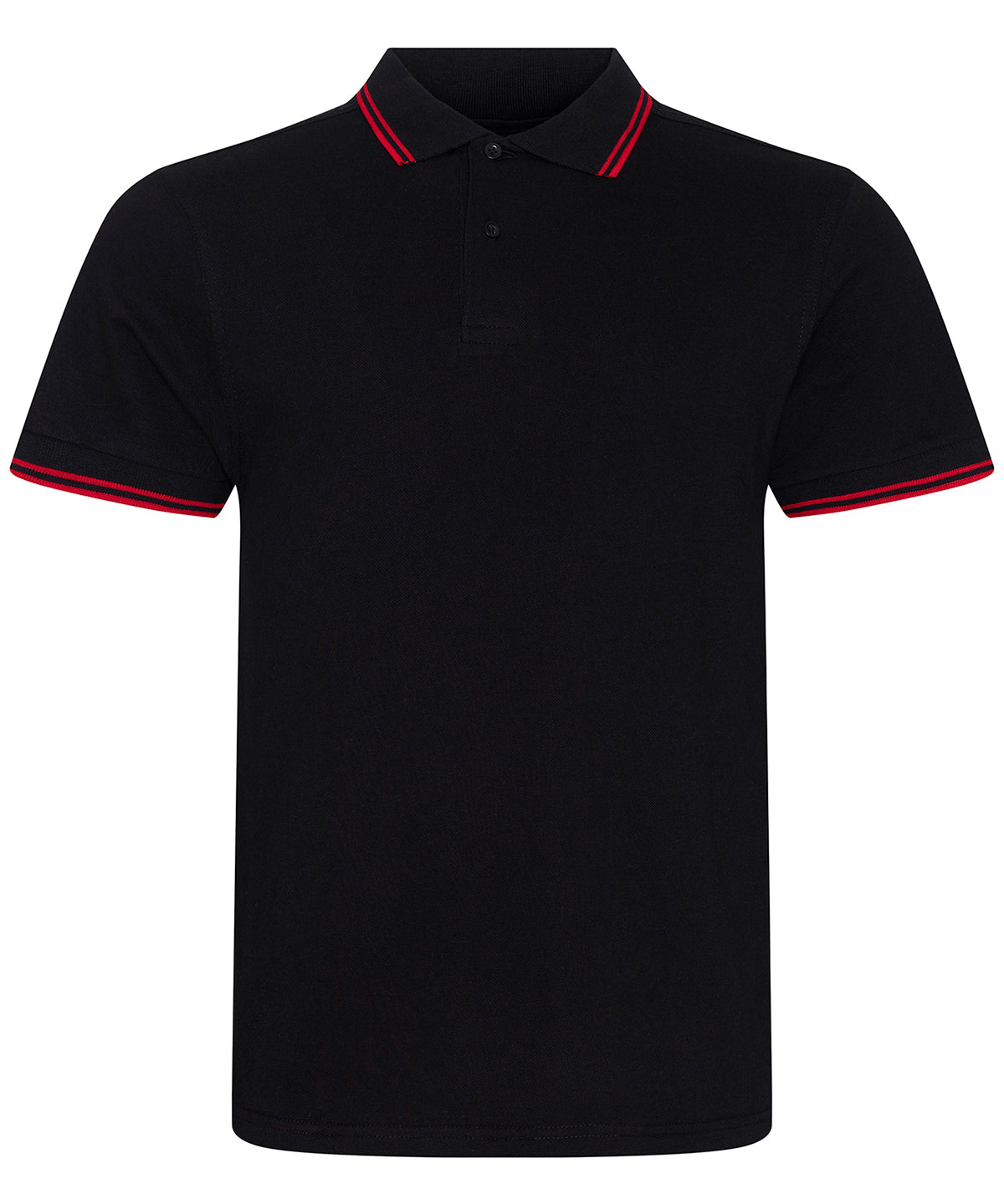 Stretch tipped polo | black/red
