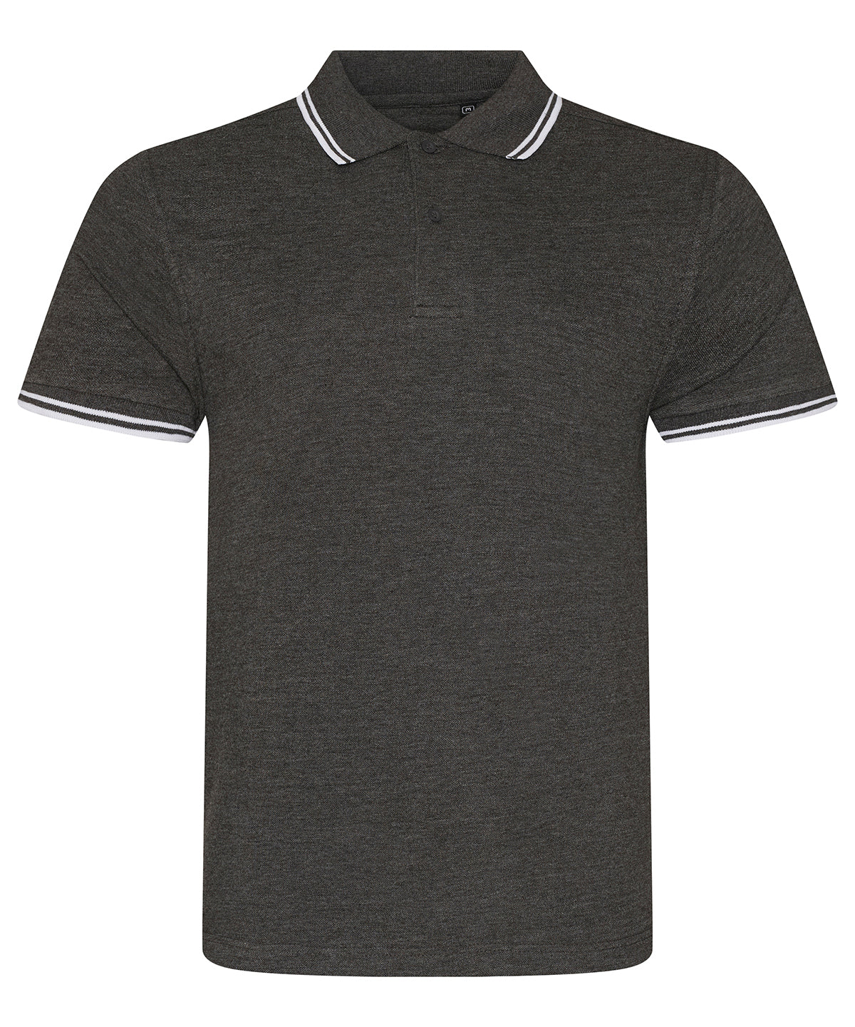 Stretch tipped polo | charcoal/white