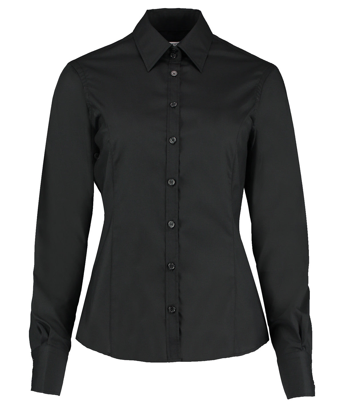 Business blouse long-sleeved (tailored fit) | Black