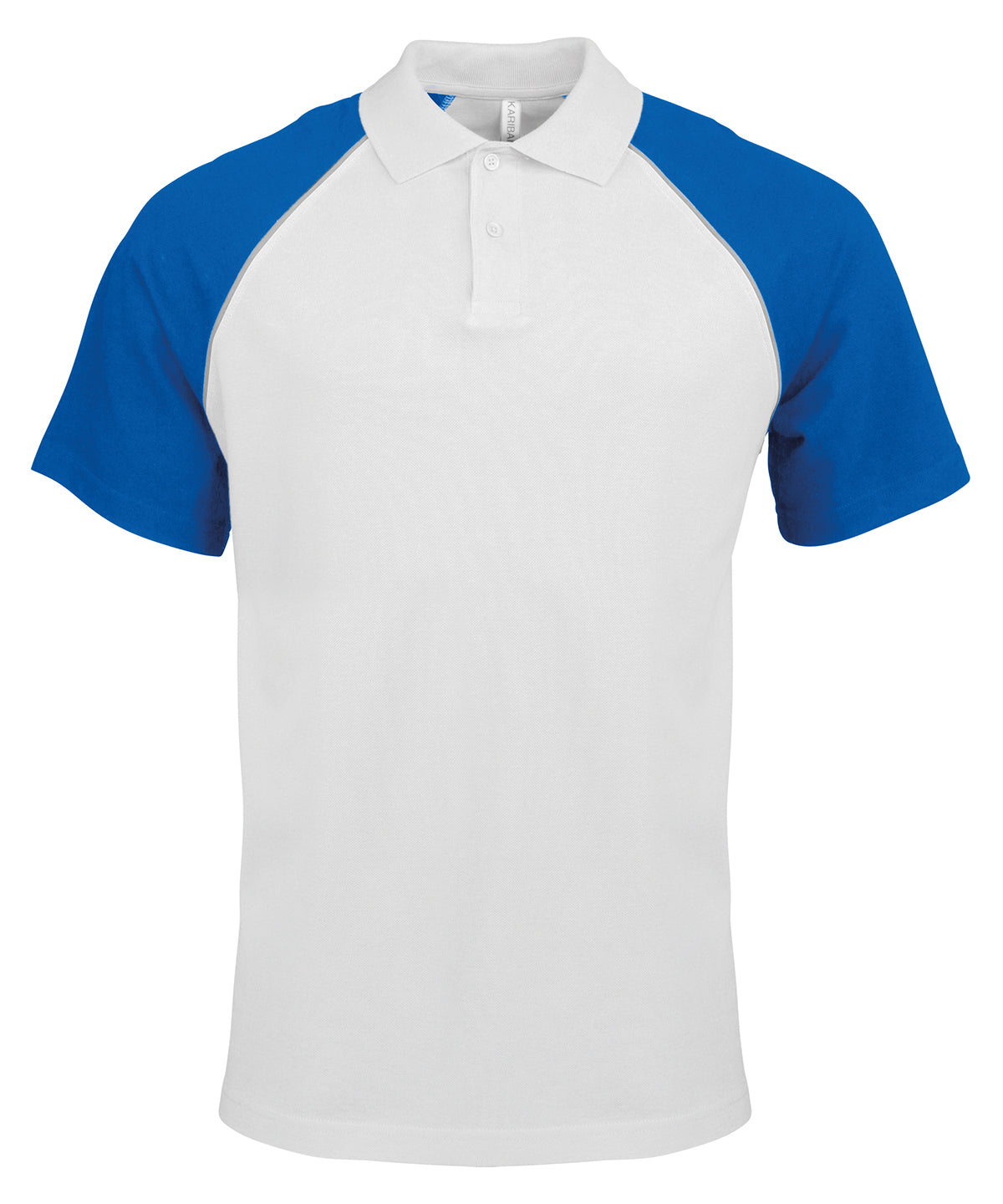 Polo baseball contrast polo shirt | white/light grey/royal