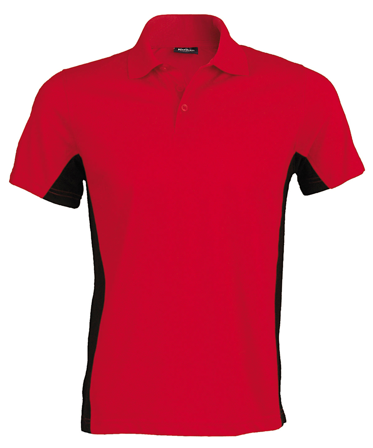 Flags short sleeve bi-colour polo shirt | red/black