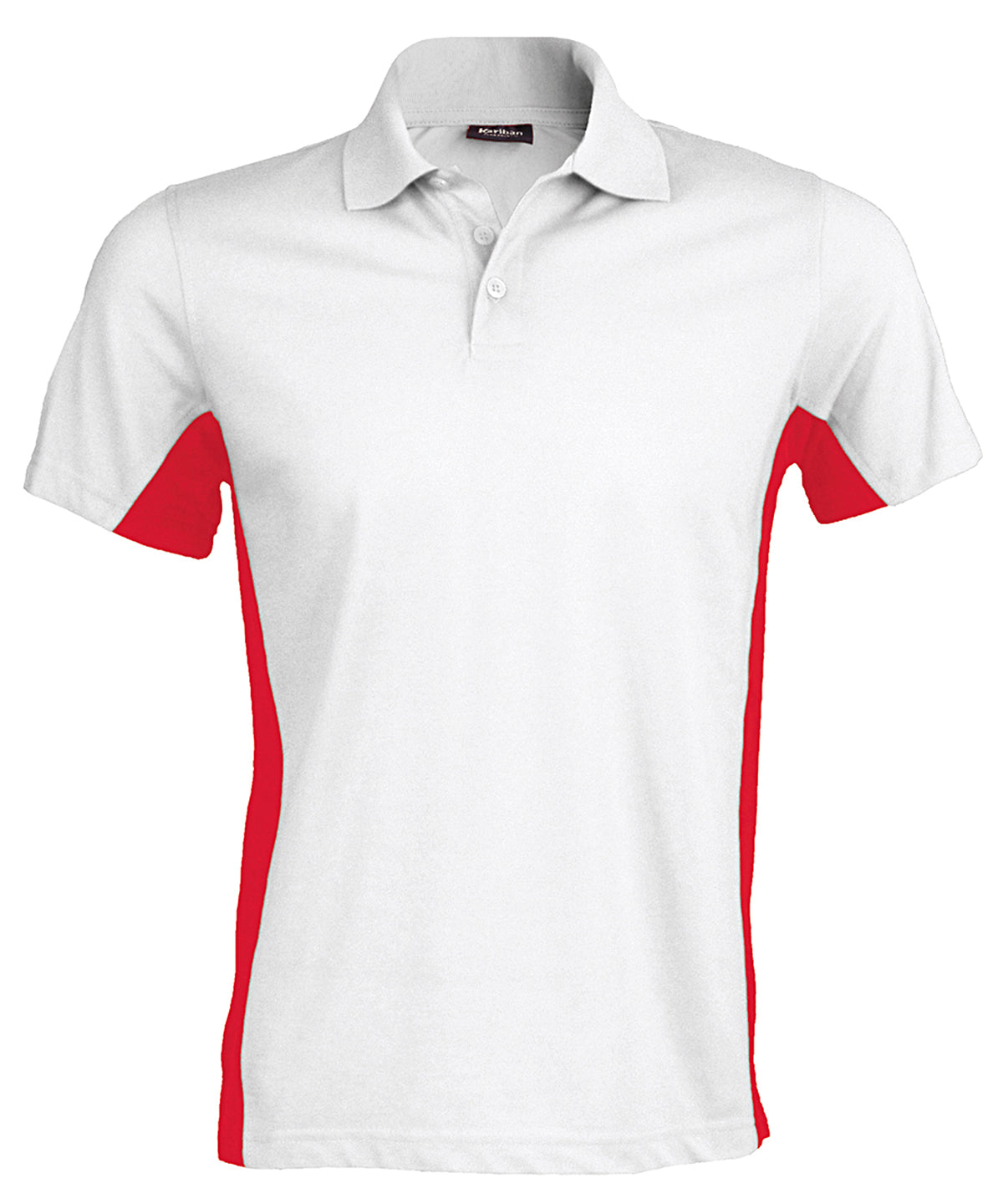 Flags short sleeve bi-colour polo shirt | white/red