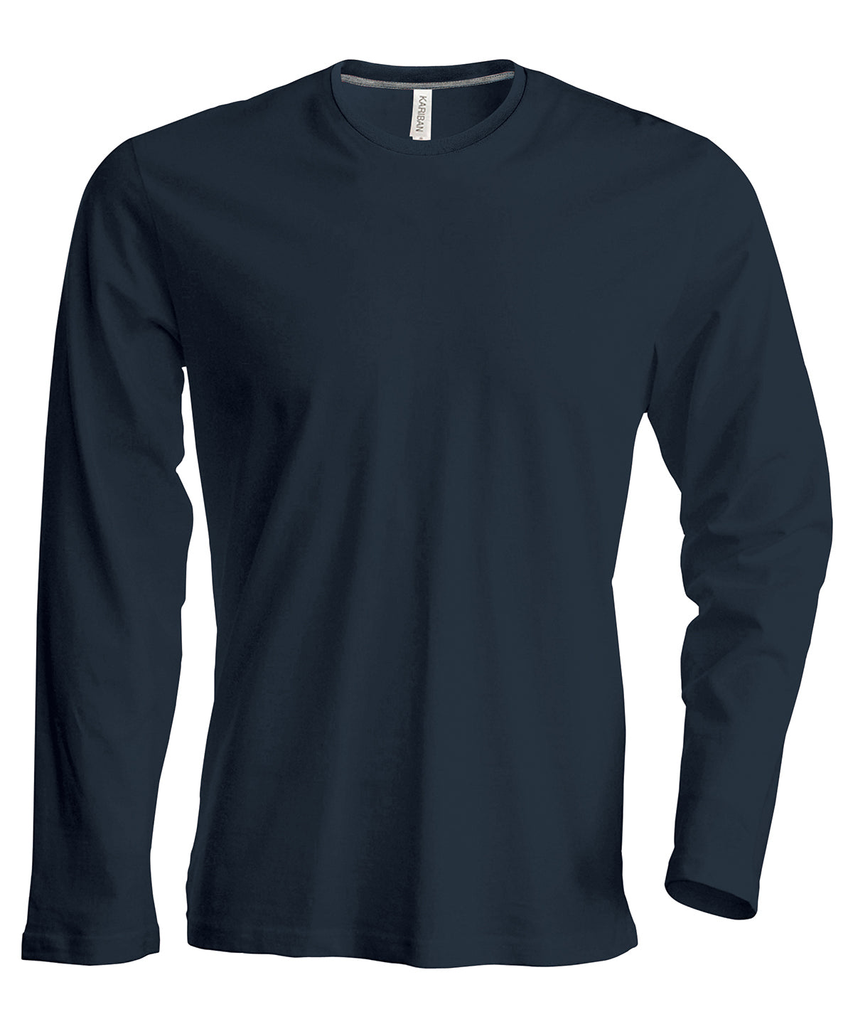 Mens long-sleeved crew neck T-shirt | dark grey