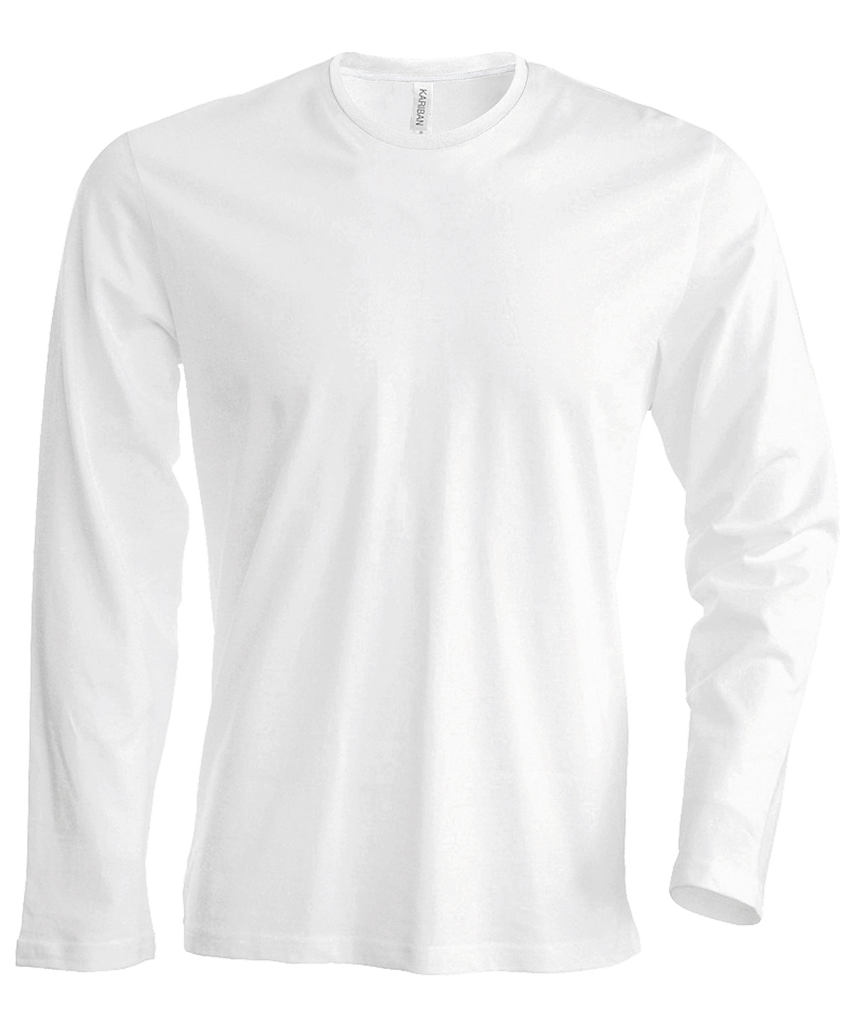 Mens long-sleeved crew neck T-shirt | white