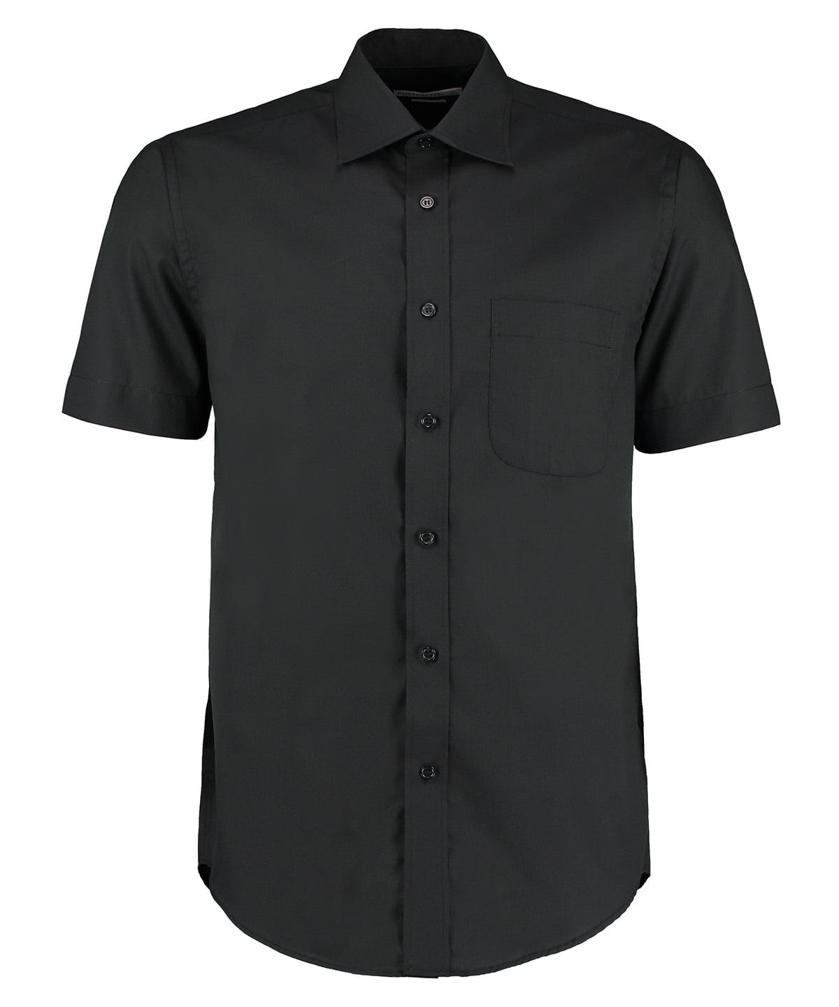 Business shirt short-sleeved (classic fit) | Black